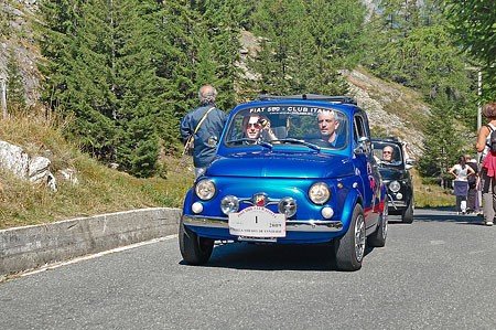 La FIAT 500 del coordinatore della Valle d'Aosta Massimo Allegri
